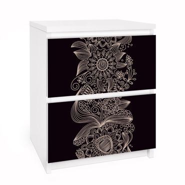 Papier adhésif pour meuble IKEA - Malm commode 2x tiroirs - Lovely Floral Background