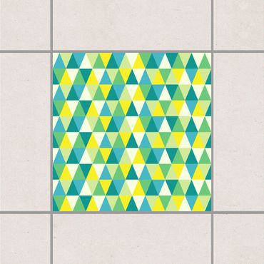 Sticker pour carrelage - Green Triangles