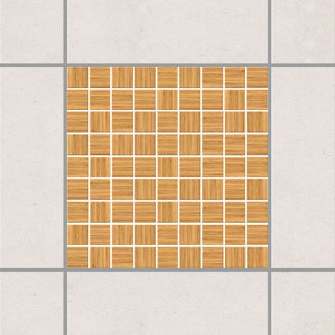 Sticker pour carrelage - Mosaic Tiles Imitation wood white fir