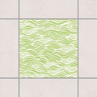 Sticker pour carrelage - They dreamed of delicate waves on the sea Spring Green