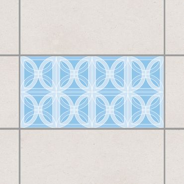 Sticker pour carrelage - Circular Tile Design Light Blue