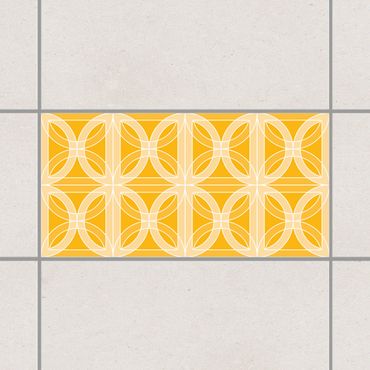 Sticker pour carrelage - Circular Tile Design Melon Yellow 30cm x 60cm