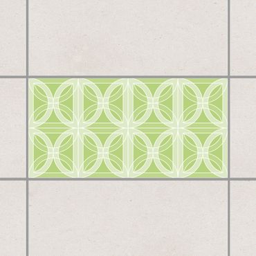 Sticker pour carrelage - Circular Tile Design Spring Green