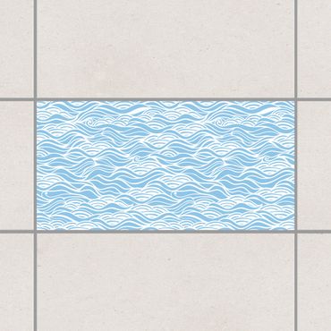 Sticker pour carrelage - They dreamed of delicate waves on the sea Light Blue