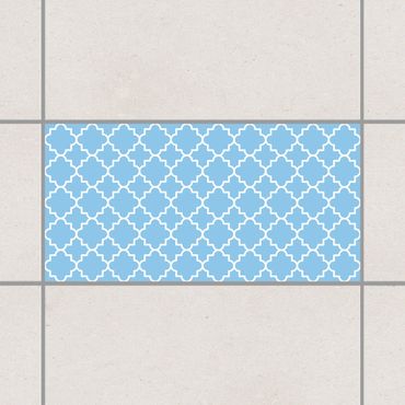 Sticker pour carrelage - Traditional Quatrefoil Light Blue