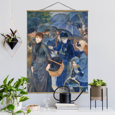 Tableau en tissu avec porte-affiche - Auguste Renoir - Umbrellas