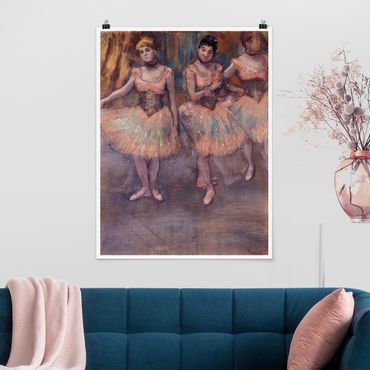 Poster reproduction - Edgar Degas - Three Dancers before Exercise