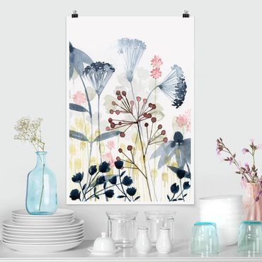 Poster fleurs - Wildflower Watercolour I