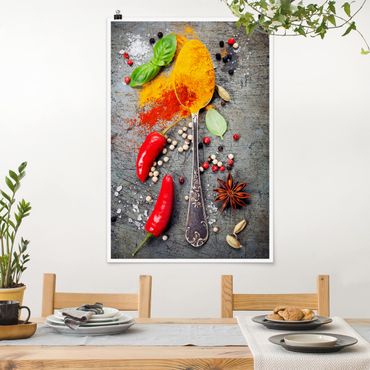 Poster cuisine - Spoon With Spices