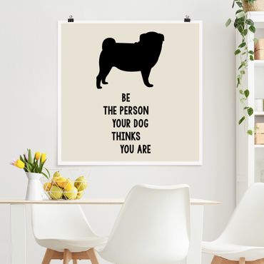 Poster - Thinking Pug