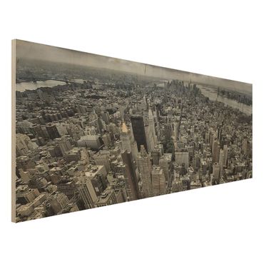 Tableau en bois - View Over Manhattan