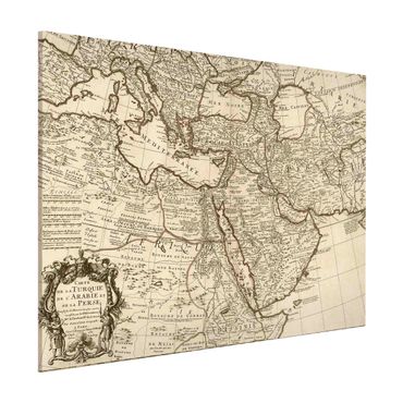 Tableau magnétique - Vintage Map The Middle East