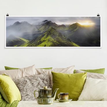 Poster panoramique nature & paysage - Storkonufell In Sunrise