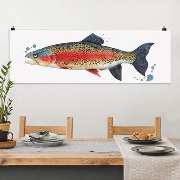 Poster panoramique cuisine - Color Catch - Trout