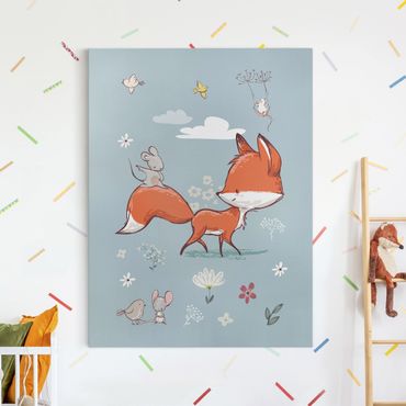 Impression sur toile - Fox And Mouse On The Move