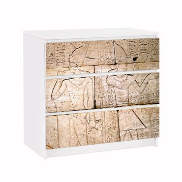 Papier adhésif pour meuble IKEA - Malm commode 3x tiroirs - Egypt Relief