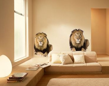 Sticker mural - No.165 Two Lions
