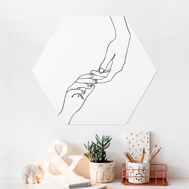 Hexagone en forex - Line Art Hands Touching Black And White