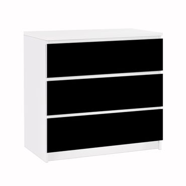 Papier adhésif pour meuble IKEA - Malm commode 3x tiroirs - Colour Black