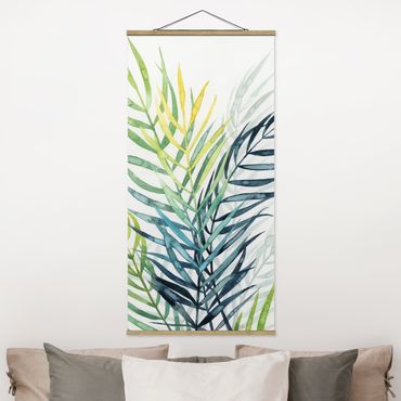 Tableau en tissu avec porte-affiche - Tropical Foliage - Palme