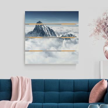 Impression sur bois - The Alps Above The Clouds