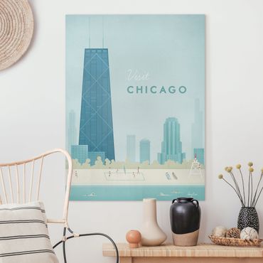 Impression sur toile - Travel Poster - Chicago