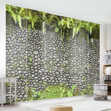 Set de panneaux coulissants - Stone Wall With Plants