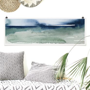 Poster panoramique abstrait - Ocean Waves I