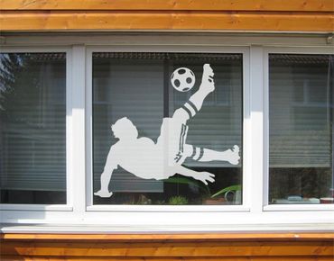 Sticker pour fenêtres - No.UL6 football - overhead kick
