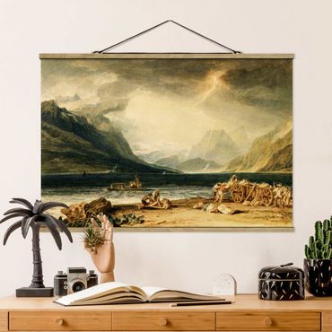 Tableau en tissu avec porte-affiche - William Turner - The Lake of Thun, Switzerland