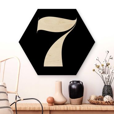 Hexagone en bois - Roman Numeral 7