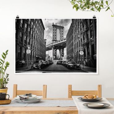 Poster - Manhattan Bridge In America