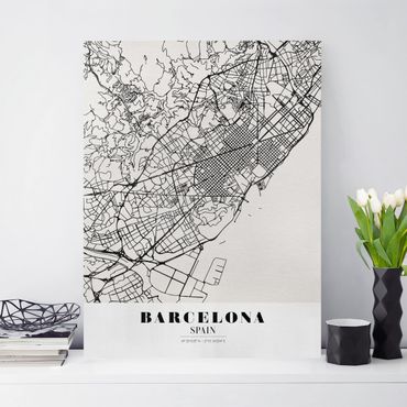 Impression sur toile - Barcelona City Map - Classic