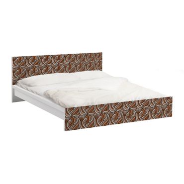 Papier adhésif pour meuble IKEA - Malm lit 140x200cm - Woodcut In Brown