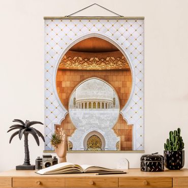 Tableau en tissu avec porte-affiche - Gate To The Mosque