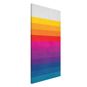 Tableau magnétique - Retro Rainbow Stripes