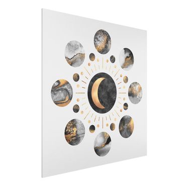 Impression sur forex - Moon Phases Abstract Gold