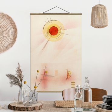 Tableau en tissu avec porte-affiche - Wassily Kandinsky - Rays