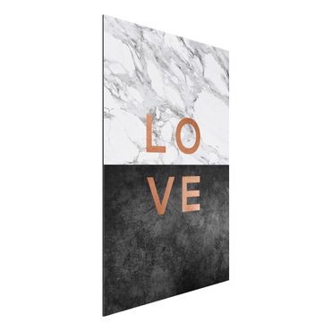 Tableau sur aluminium - Love Copper And Marble