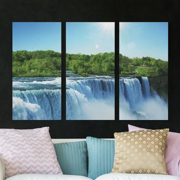 Impression sur toile 3 parties - Waterfall Scenery