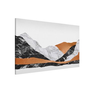 Tableau magnétique - Landscape In Marble And Copper