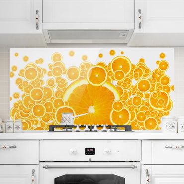 Fond de hotte - Retro Orange Pattern