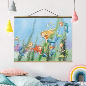 Tableau en tissu avec porte-affiche - Matilda The Mermaid Princess