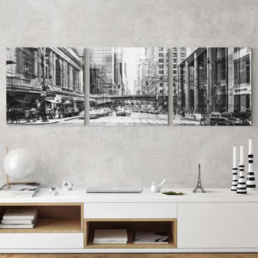 Impression sur toile 3 parties - NYC Urban Black And White