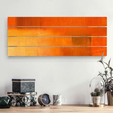 Impression sur bois - Composition In Orange And Brown 03