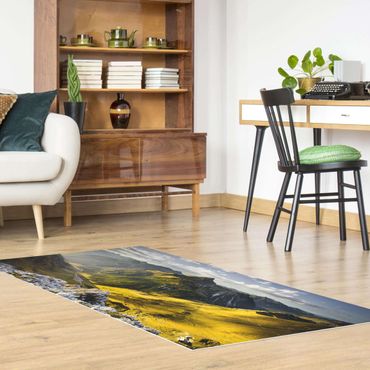 Vinyl Floor Mat - Mountains And Valley Of The Lechtal Alps In Tirol - Landscape Format 2:1