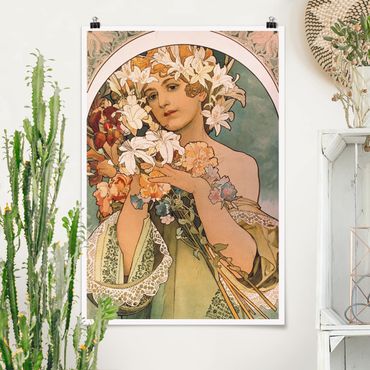 Poster reproduction - Alfons Mucha - Flower
