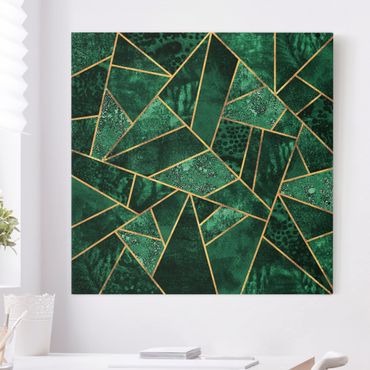 Tableau sur toile - Dark Emerald With Gold