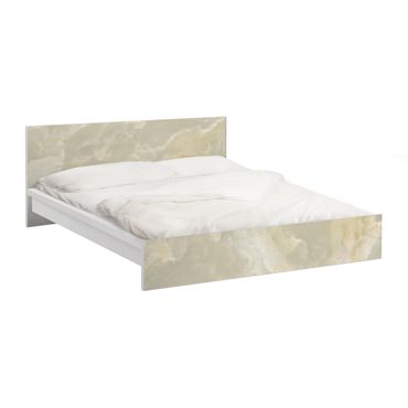 Papier adhésif pour meuble IKEA - Malm lit 160x200cm - Onyx Marble Cream