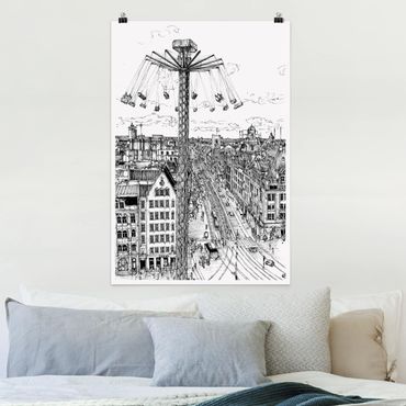 Poster architecture & skyline - City Study - Whirligig